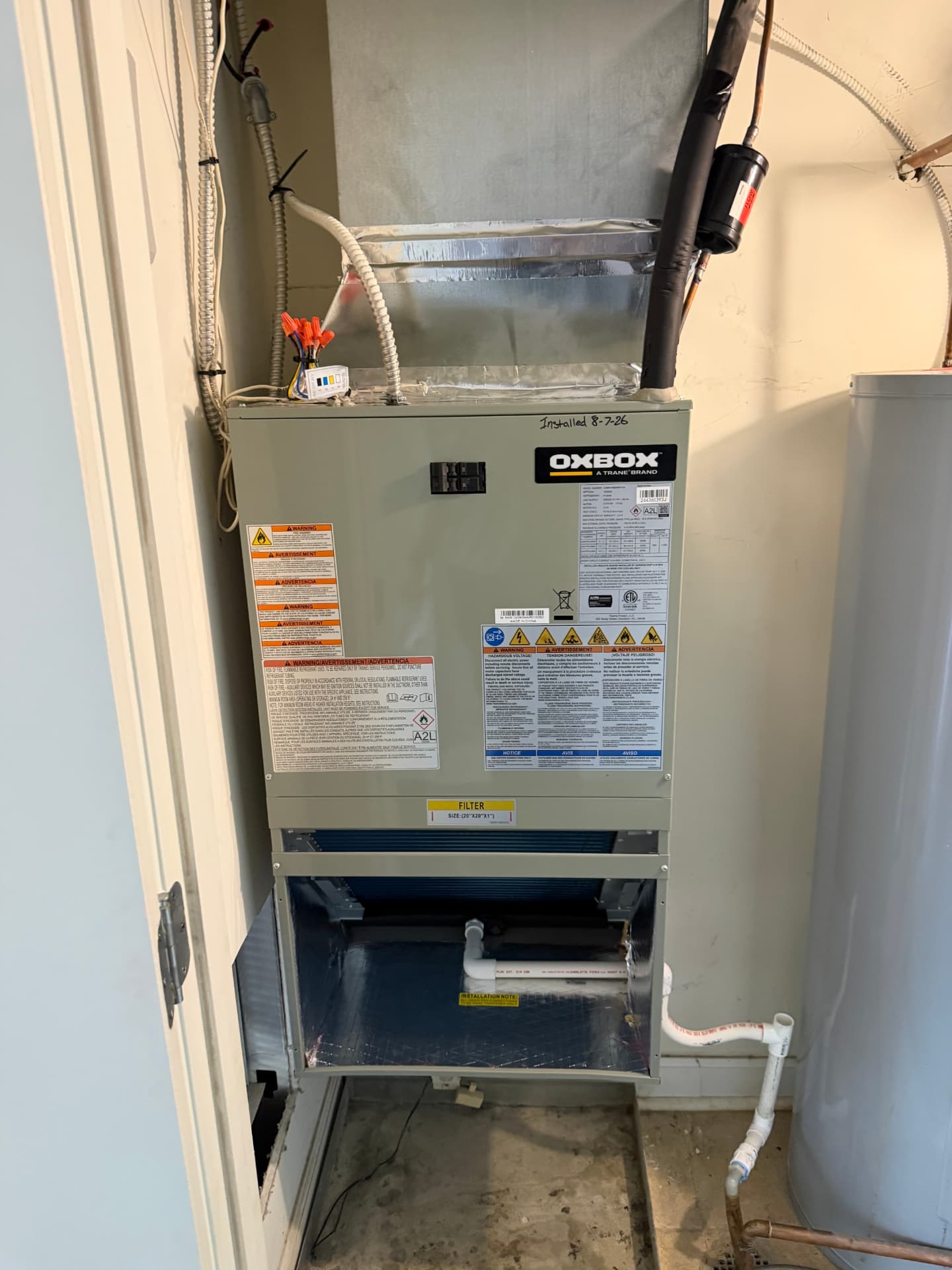 Oxbox high-efficiency system install by Alvizo Heating & Cooling in Olathe, KS